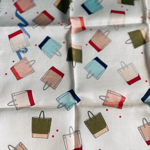 Celine NWT Cotton Scarf – Tote Bag Print - Picture 6 of 10